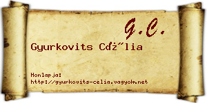 Gyurkovits Célia névjegykártya